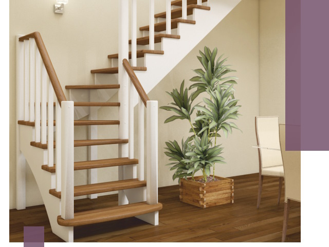 Г-образные лестницы под ключ в Тамбове — изготовление и монтаж