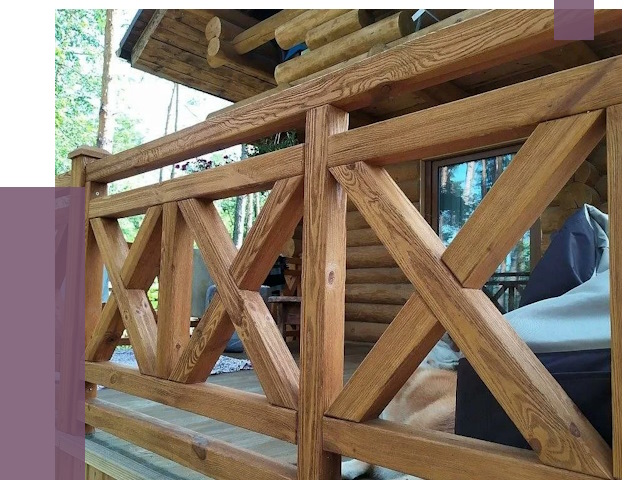 Деревянные перила под ключ в Тамбове от 7616 руб. 