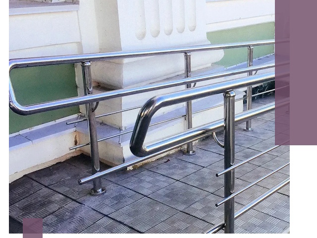 Ограждения пандусов из металла и нержавейки в Тамбове