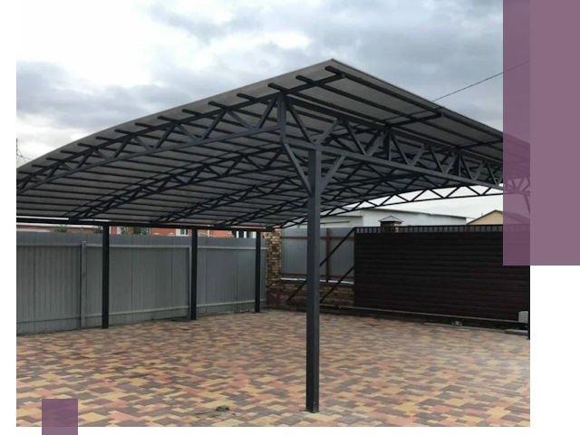 Недорогие навесы под ключ в Тамбове — изготовление и монтаж