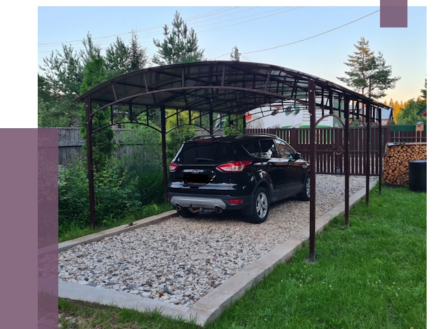 Навесы для автомобиля в Тамбове от 13048 руб.  | ПРОЛЁТ-Тмб