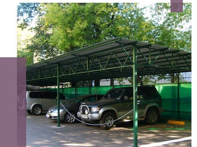Навесы для парковки в Тамбове от 79709 руб. заказать | ПРОЛЁТ-Тмб