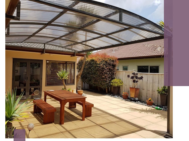 Навесы во двор под ключ в Тамбове — изготовление и монтаж