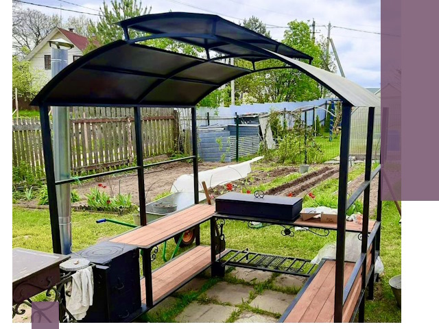 Навесы для барбекю в Тамбове: изготовление, монтаж и демонтаж