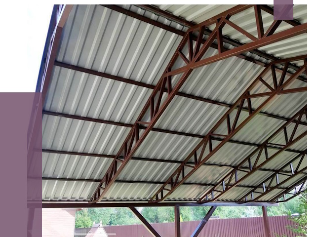 Навесы из профнастила в Тамбове от 7311 руб. | ПРОЛЁТ-Тмб