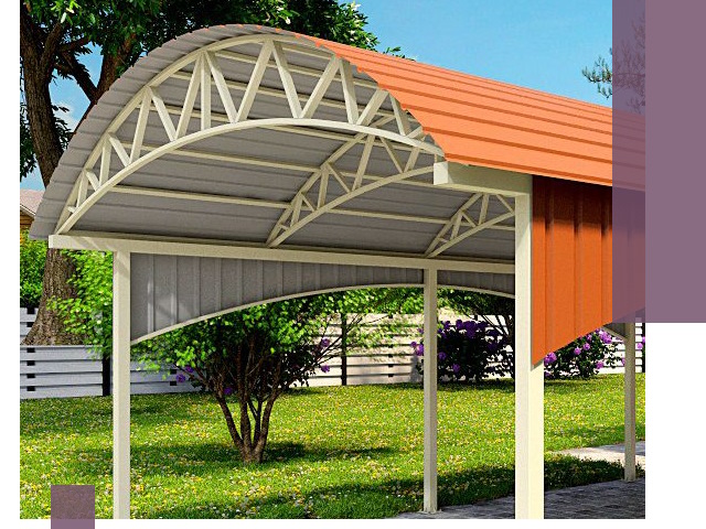 Навесы из профнастила под ключ в Тамбове — установка и монтаж