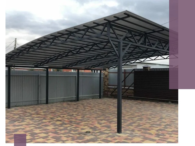 Металлические навесы под ключ в Тамбове — изготовление и монтаж