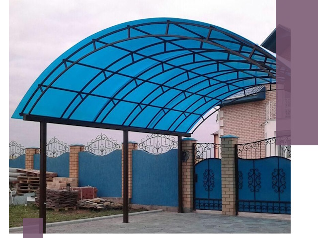 Арочные навесы под ключ в Тамбове — изготовление и монтаж