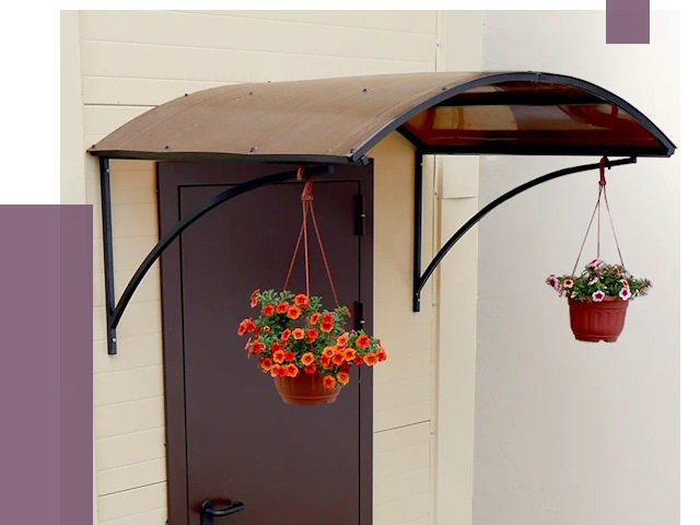 Козырьки над входом в Тамбове от 14723 руб.  | ПРОЛЁТ-Тмб