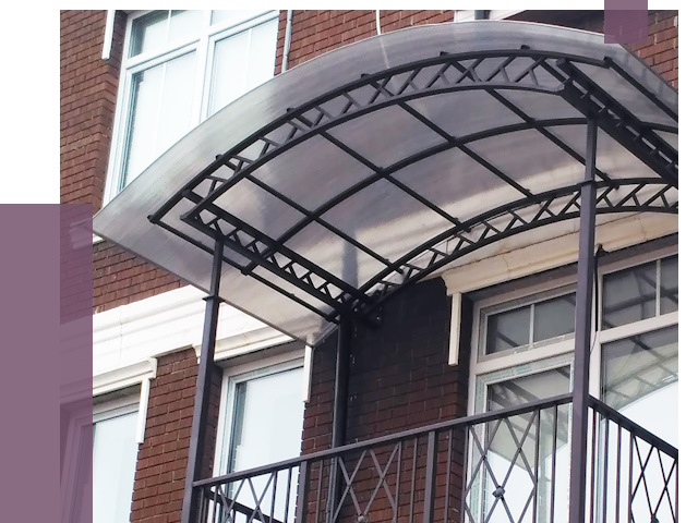 Козырьки над балконом в Тамбове от 8580 руб.  | ПРОЛЁТ-Тмб