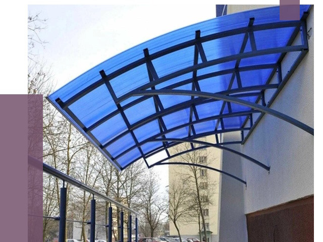 Козырьки из поликарбоната в Тамбове от 4265 руб. под ключ | ПРОЛЁТ-Тмб