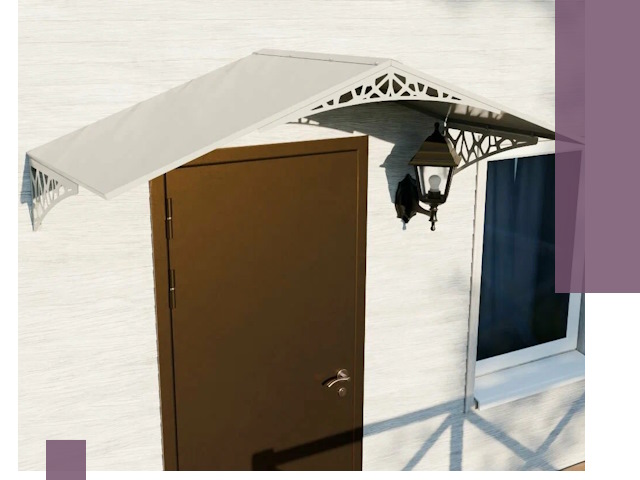 Металлические козырьки на входы и террасы в Тамбове