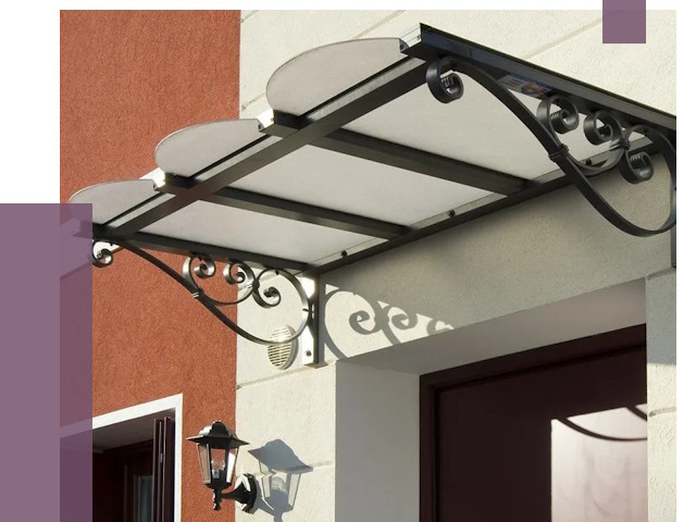 Односкатные козырьки в Тамбове от 8326 руб.  | ПРОЛЁТ-Тмб