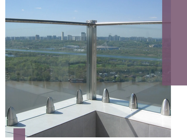 Стеклянные парапеты премиум класса в Тамбове для домов и бизнесов